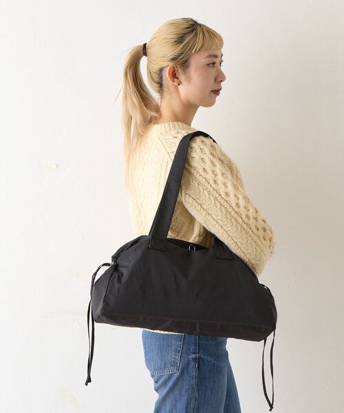BIRTHDAY BAR（バースデイバー）の「【EARTHMADE】WIDE ZIP BAG　ワイドジップバッグ（トートバッグ・レディース・ブラック/サックスブルー/シルバー/カーキ・0）」の8枚目の写真