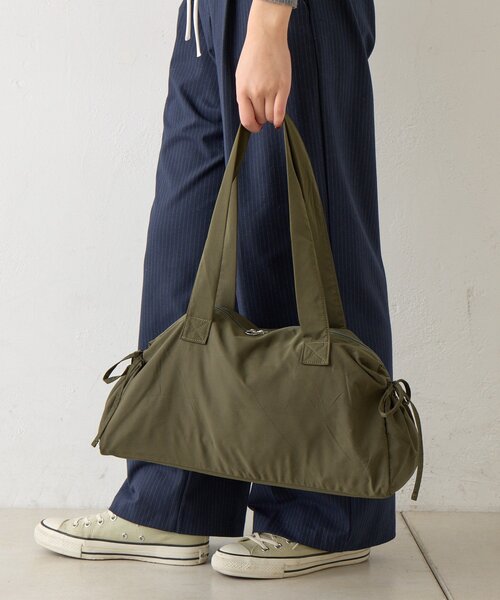 BIRTHDAY BAR（バースデイバー）の「【EARTHMADE】WIDE ZIP BAG　ワイドジップバッグ（トートバッグ・レディース・ブラック/サックスブルー/シルバー/カーキ・0）」の12枚目の写真