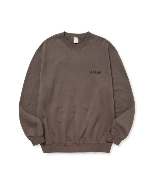 CALEE（キャリー）の「SYNDICATE RETRO WESTERN GIRL CREW NECK SW（スウェット・メンズ・チャコールグレー/ライトベージュ/ターコイズブルー・LARGE/MEDIUM）」の4枚目の写真
