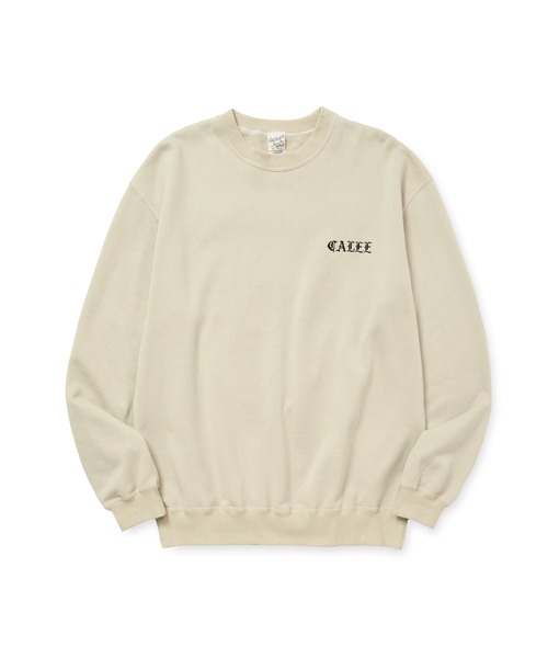CALEE（キャリー）の「SYNDICATE RETRO WESTERN GIRL CREW NECK SW（スウェット・メンズ・チャコールグレー/ライトベージュ/ターコイズブルー・LARGE/MEDIUM）」の5枚目の写真