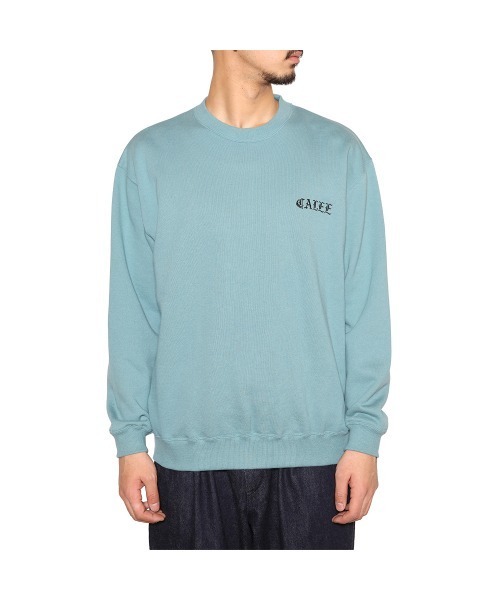 CALEE（キャリー）の「SYNDICATE RETRO WESTERN GIRL CREW NECK SW（スウェット・メンズ・チャコールグレー/ライトベージュ/ターコイズブルー・LARGE/MEDIUM）」の13枚目の写真
