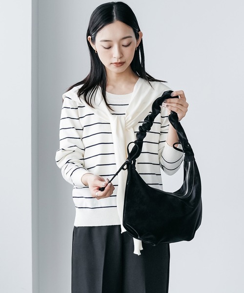 mili an deni(ミリアンデニ)の「2WAYシャーリングバッグ(ショルダーバッグ・レディース・ブラック/ブラウン・F)」の16枚目の写真