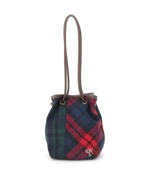 Dessin(デッサン)の「2WAYチェック巾着バッグ(ハンドバッグ・レディース・レッド系6/ブルー系6/ネイビー系4・00)」の14枚目の写真