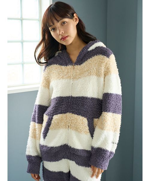 新品未使用！ gelato pique ジェラピケ ボーダーセットアップ 新品 ジェラートピケ ボーダーセットアップ モコモコ カーキ 大橋和也