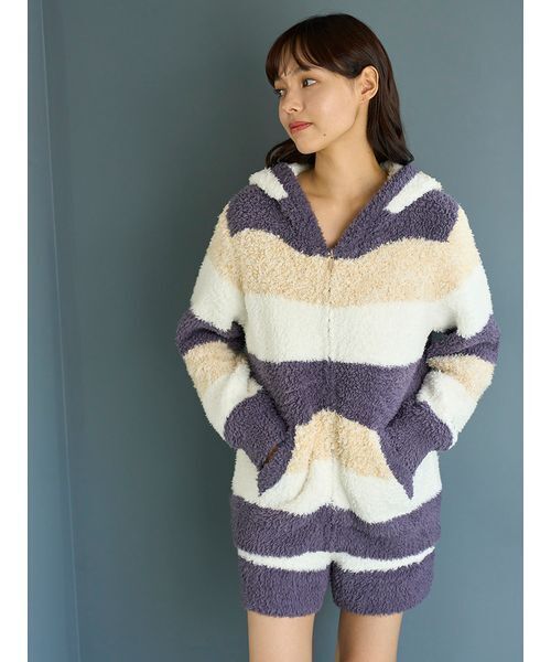 セール】ジェラート3ボーダーパーカ（ルームウェア/パジャマ）｜gelato