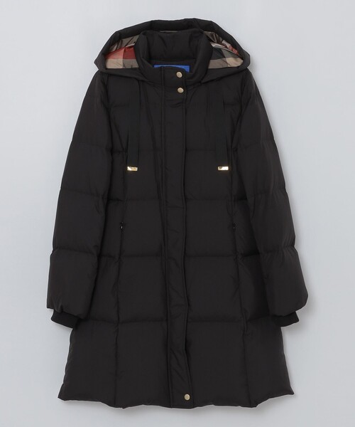 BLUE LABEL CRESTBRIDGE（ブルーレーベルクレストブリッジ）の「ハイマルチピーチタフタロングダウンコート（ダウンジャケット/コート・レディース・ブラック/ベージュ/ダークネイビー・36/38/40）」の7枚目の写真