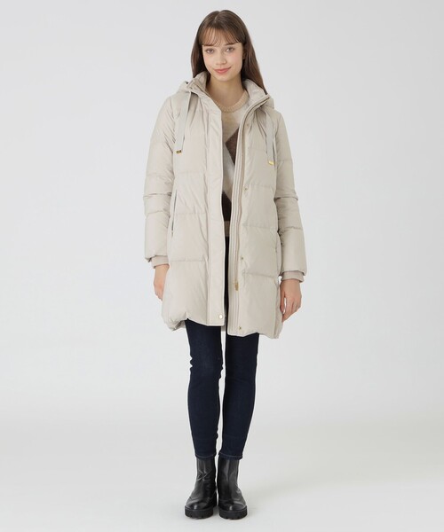 セール】ハイマルチピーチタフタロングダウンコート（ダウンジャケット