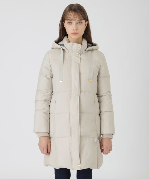 セール】ハイマルチピーチタフタロングダウンコート（ダウンジャケット