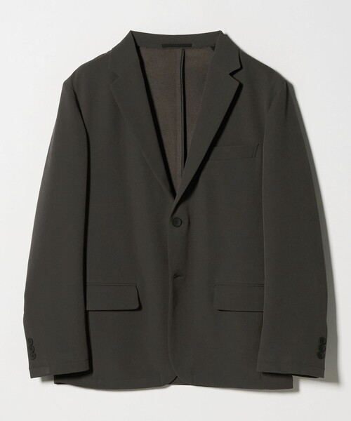 UNITED ARROWS（ユナイテッドアローズ）の「PERTEX バックブラッシュド シングル2ボタン テーラードジャケット UA COZY ウォッシャブル 2WAYストレッチ はっ水（テーラードジャケット・メンズ・ダークグリーン/ブラック・S/M/XL/XXL/L）」の4枚目の写真