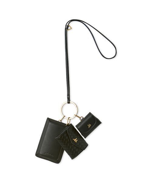 Mila Owen（ミラオーウェン）の「ショルダー付きトリプルバッグ（ショルダーバッグ・レディース・キャメル/ブラック・F）」の2枚目の写真