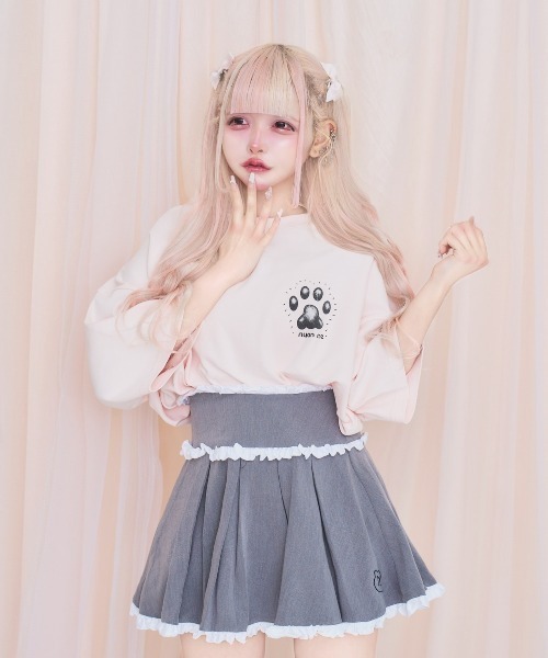 nyanMe(ニャンミー)の「ぷりぷりぷりーつすかーと(スカート・レディース・グレー/ブラック・FREE)」の9枚目の写真