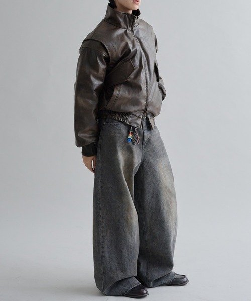 セール】Structured Bomber Zip Jacket / ストラクチャーボンバー