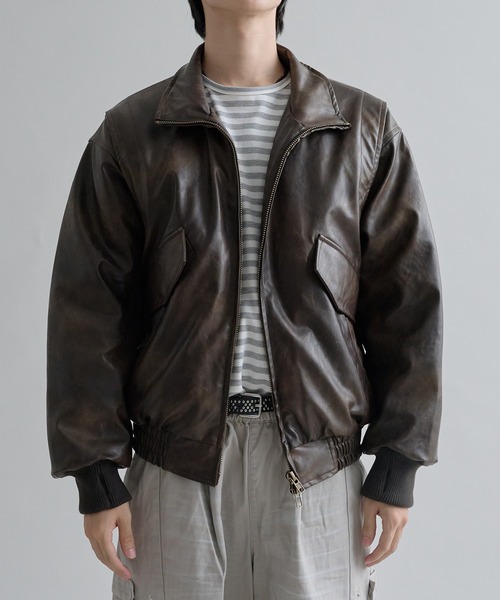 EPNK（イーピーエヌケー）の「Structured Bomber Zip Jacket / ストラクチャーボンバージップジャケット（ブルゾン・メンズ・ブラウン/ブラック・SMALL/MEDIUM/LARGE）」の21枚目の写真