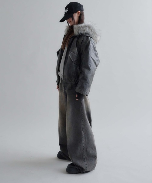 EPNK（イーピーエヌケー）の「Structured Bomber Zip Jacket / ストラクチャーボンバージップジャケット（ブルゾン・メンズ・ブラウン/ブラック・SMALL/MEDIUM/LARGE）」の20枚目の写真