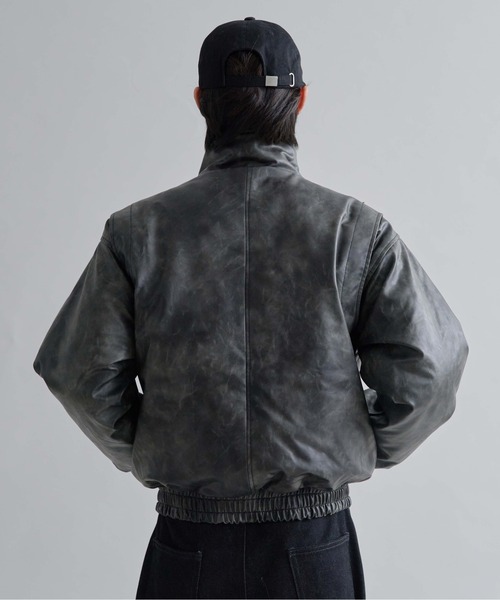 EPNK（イーピーエヌケー）の「Structured Bomber Zip Jacket / ストラクチャーボンバージップジャケット（ブルゾン・メンズ・ブラウン/ブラック・SMALL/MEDIUM/LARGE）」の5枚目の写真