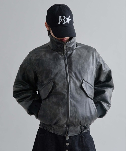 EPNK（イーピーエヌケー）の「Structured Bomber Zip Jacket / ストラクチャーボンバージップジャケット（ブルゾン・メンズ・ブラウン/ブラック・SMALL/MEDIUM/LARGE）」の8枚目の写真