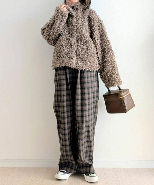 notch.(ノッチ)の「【 notch. by yui 】プードルファージャケット(ブルゾン・レディース・アイボリー/ブラウン/ベージュ/ブラック・M)」の12枚目の写真