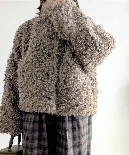 notch.(ノッチ)の「【 notch. by yui 】プードルファージャケット(ブルゾン・レディース・アイボリー/ブラウン/ベージュ/ブラック・M)」の13枚目の写真