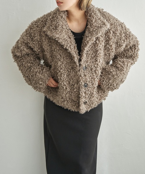 notch.(ノッチ)の「【 notch. by yui 】プードルファージャケット(ブルゾン・レディース・アイボリー/ブラウン/ベージュ/ブラック・M)」の20枚目の写真