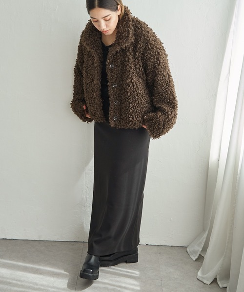 notch.(ノッチ)の「【 notch. by yui 】プードルファージャケット(ブルゾン・レディース・アイボリー/ブラウン/ベージュ/ブラック・M)」の16枚目の写真