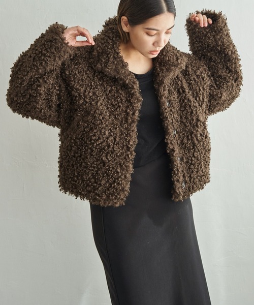 notch.(ノッチ)の「【 notch. by yui 】プードルファージャケット(ブルゾン・レディース・アイボリー/ブラウン/ベージュ/ブラック・M)」の14枚目の写真