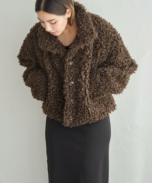 notch.(ノッチ)の「【 notch. by yui 】プードルファージャケット(ブルゾン・レディース・アイボリー/ブラウン/ベージュ/ブラック・M)」の15枚目の写真