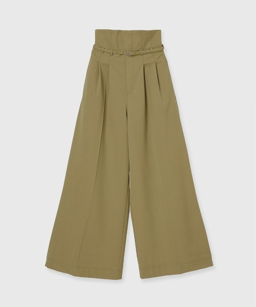 anuans(アニュアンス)の「ベルテッドハイウエストパンツ(スラックス・レディース・ライトベージュ/ベージュ・SMALL/MEDIUM)」の1枚目の写真