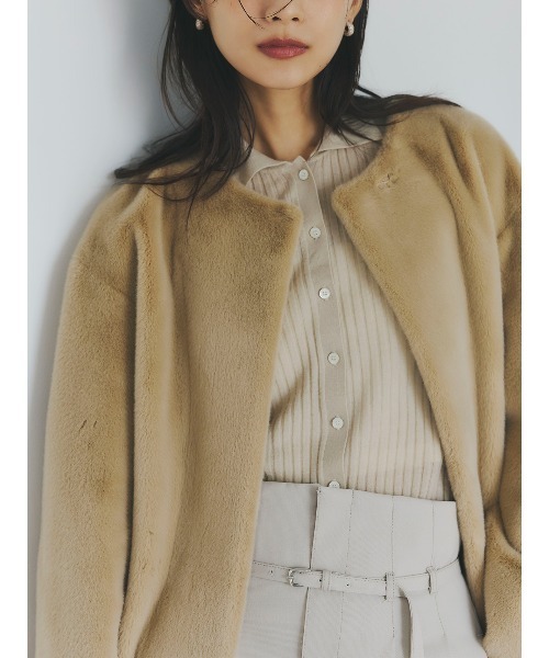 anuans(アニュアンス)の「ベルテッドハイウエストパンツ(スラックス・レディース・ライトベージュ/ベージュ・SMALL/MEDIUM)」の16枚目の写真