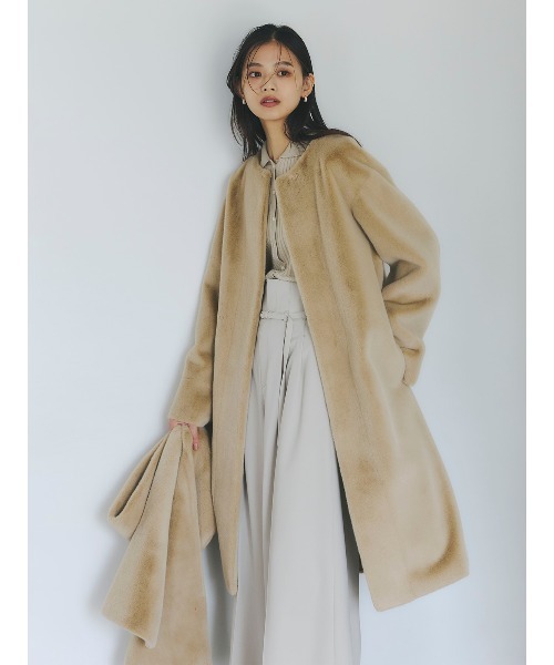 anuans(アニュアンス)の「ベルテッドハイウエストパンツ(スラックス・レディース・ライトベージュ/ベージュ・SMALL/MEDIUM)」の14枚目の写真