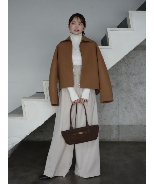 anuans(アニュアンス)の「ベルテッドハイウエストパンツ(スラックス・レディース・ライトベージュ/ベージュ・SMALL/MEDIUM)」の17枚目の写真