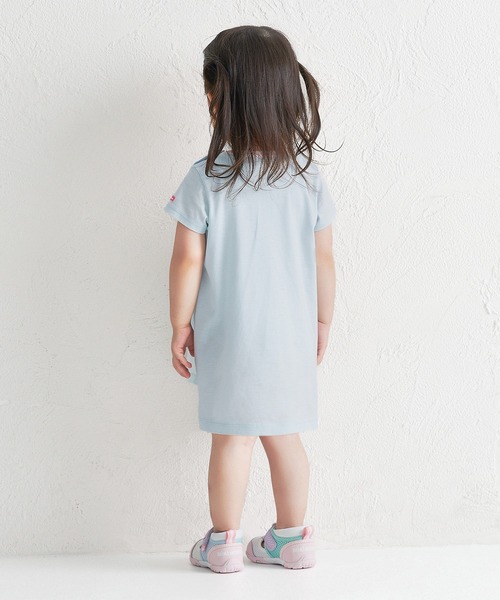 MIKI HOUSE（ミキハウス）の「接触冷感　半袖ワンピース（ワンピース・キッズ・ブルー・110cm/100cm/90cm/80ｃｍ/120cm）」の3枚目の写真