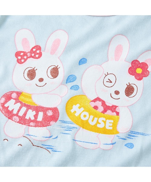 MIKI HOUSE（ミキハウス）の「接触冷感　半袖ワンピース（ワンピース・キッズ・ブルー・110cm/100cm/90cm/80ｃｍ/120cm）」の6枚目の写真