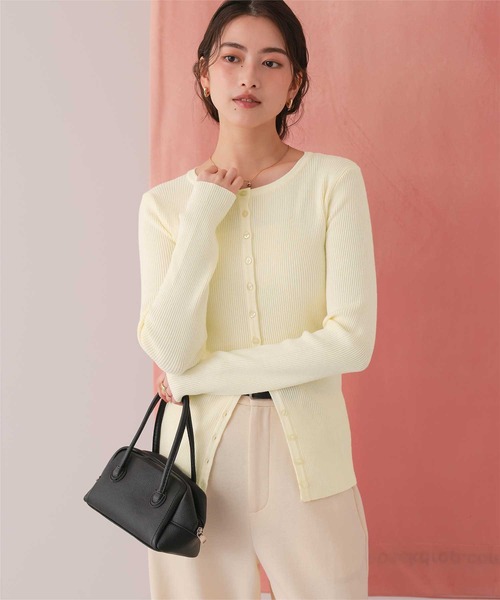 titivate(ティティベイト)の「メニー釦リブニットカーディガン(カーディガン/ボレロ・レディース・ダークグレー/ブルー/グリーン/ブラウン/ピンク/アイボリー・S/M/L)」の13枚目の写真