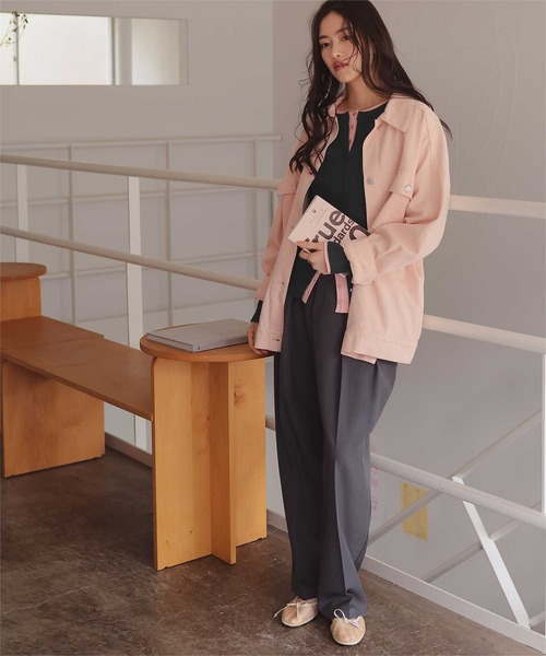 titivate(ティティベイト)の「メニー釦リブニットカーディガン(カーディガン/ボレロ・レディース・ダークグレー/ブルー/グリーン/ブラウン/ピンク/アイボリー・S/M/L)」の17枚目の写真