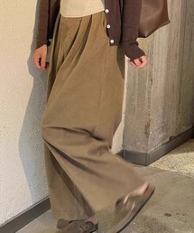 コーデュロイワイドタックパンツ