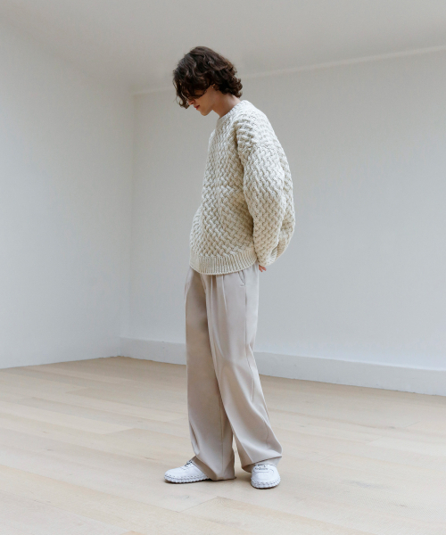 SIGNATURE（シグネチャ）の「ツーピンタックワイドスラックス[アイボリー]（スラックス・レディース・その他・MEDIUM/LARGE/X-LARGE/SMALL）」の2枚目の写真