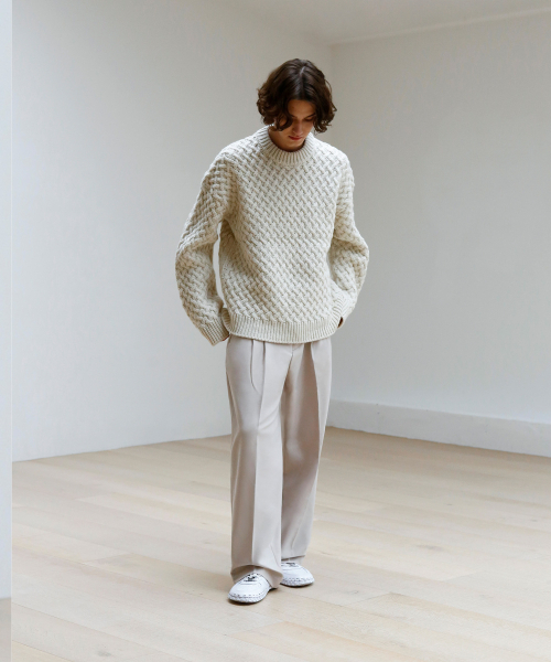 SIGNATURE（シグネチャ）の「ツーピンタックワイドスラックス[アイボリー]（スラックス・レディース・その他・MEDIUM/LARGE/X-LARGE/SMALL）」の7枚目の写真