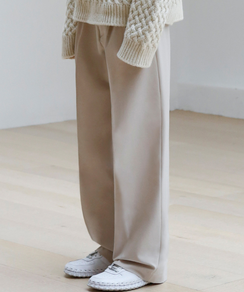 SIGNATURE（シグネチャ）の「ツーピンタックワイドスラックス[アイボリー]（スラックス・レディース・その他・MEDIUM/LARGE/X-LARGE/SMALL）」の9枚目の写真