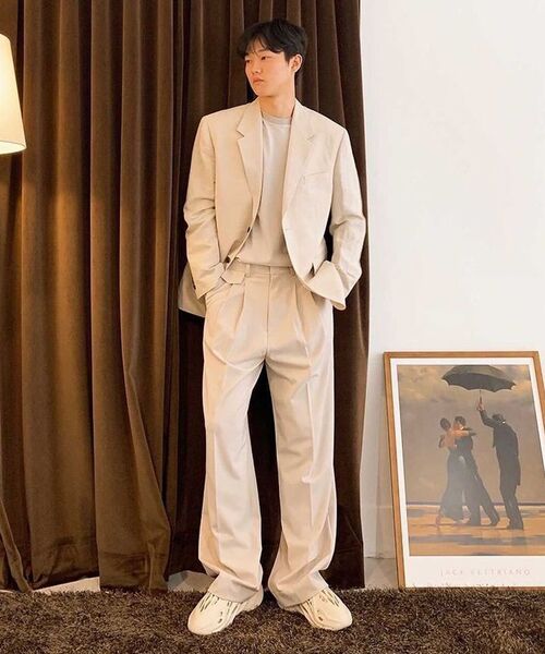 SIGNATURE（シグネチャ）の「ツーピンタックワイドスラックス[アイボリー]（スラックス・レディース・その他・MEDIUM/LARGE/X-LARGE/SMALL）」の14枚目の写真