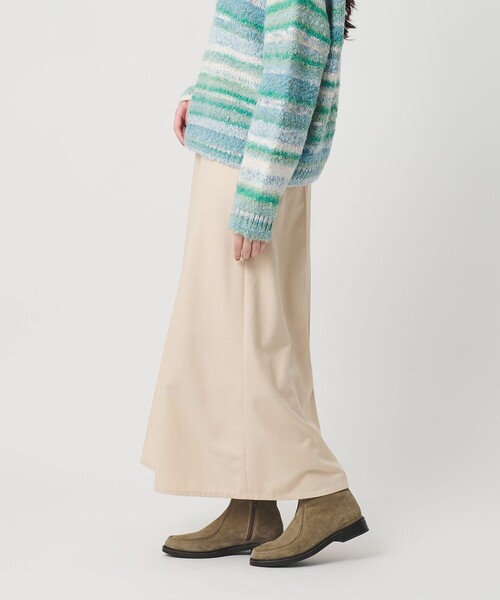 BEAUTY&YOUTH UNITED ARROWS（ビューティーアンドユースユナイテッドアローズ）の「毛ポリエステル フランネル プレスフレアスカート（スカート・レディース・オフホワイト/グレー系・S/M）」の7枚目の写真