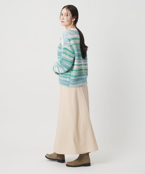 BEAUTY&YOUTH UNITED ARROWS（ビューティーアンドユースユナイテッドアローズ）の「毛ポリエステル フランネル プレスフレアスカート（スカート・レディース・オフホワイト/グレー系・S/M）」の8枚目の写真