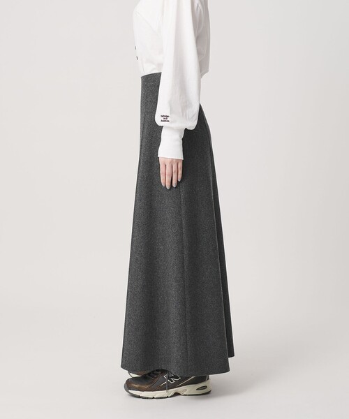 セール】毛ポリエステル フランネル プレスフレアスカート（スカート