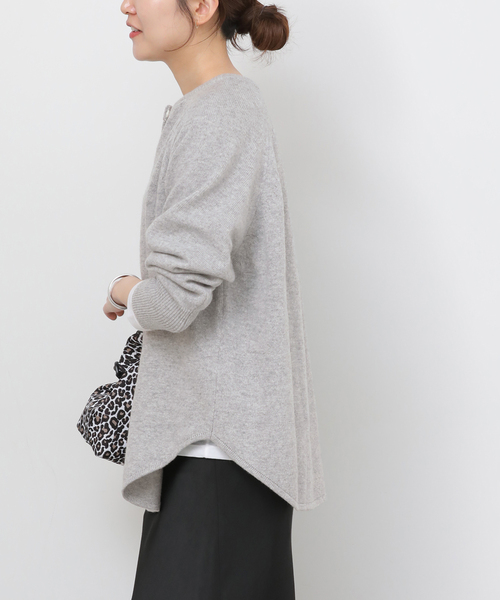 JOURNAL STANDARD relume(ジャーナルスタンダード レリューム)の「《追加》ウールミックス2WAYビッグプルオーバー(ニット/セーター・レディース・グレー系その他/ライトグレー/レッド・FREE)」の6枚目の写真
