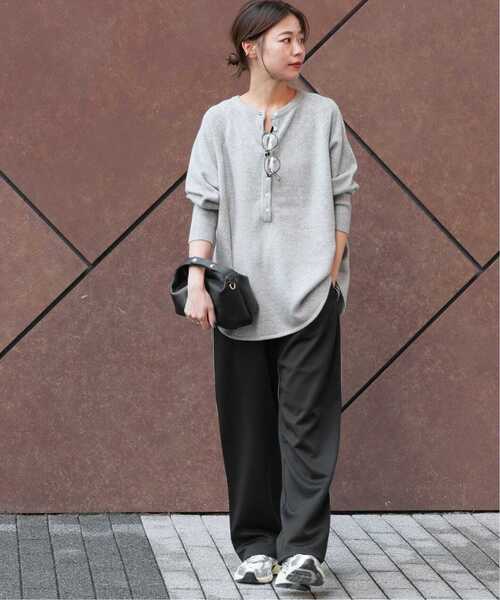 JOURNAL STANDARD relume(ジャーナルスタンダード レリューム)の「《追加》ウールミックス2WAYビッグプルオーバー(ニット/セーター・レディース・グレー系その他/ライトグレー/レッド・FREE)」の8枚目の写真