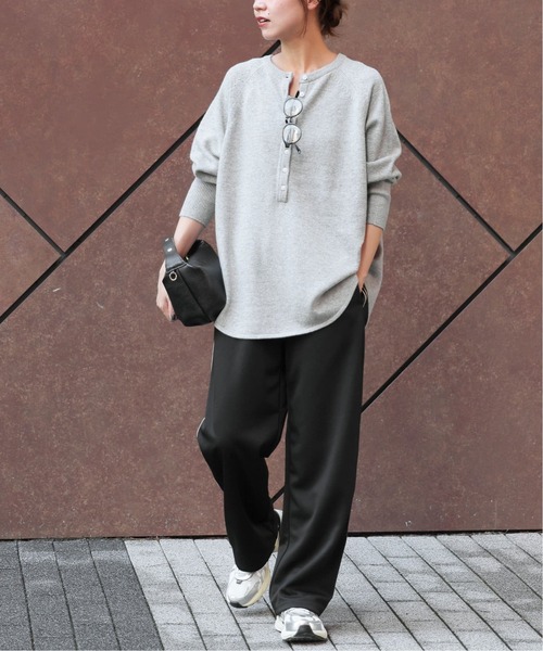 JOURNAL STANDARD relume(ジャーナルスタンダード レリューム)の「《追加》ウールミックス2WAYビッグプルオーバー(ニット/セーター・レディース・グレー系その他/ライトグレー/レッド・FREE)」の9枚目の写真