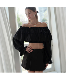 AVANDRESS（アバンドレス ）の「Provence crop blouse BLACK（シャツ/ブラウス）」