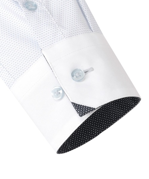 TOKYO SHIRTS（トウキョウシャツ）の「形態安定ノンアイロン レギュラー 長袖ビジネスワイシャツ（ビジネスシャツ・レディース・ブルー・S/M/L/LL）」の4枚目の写真