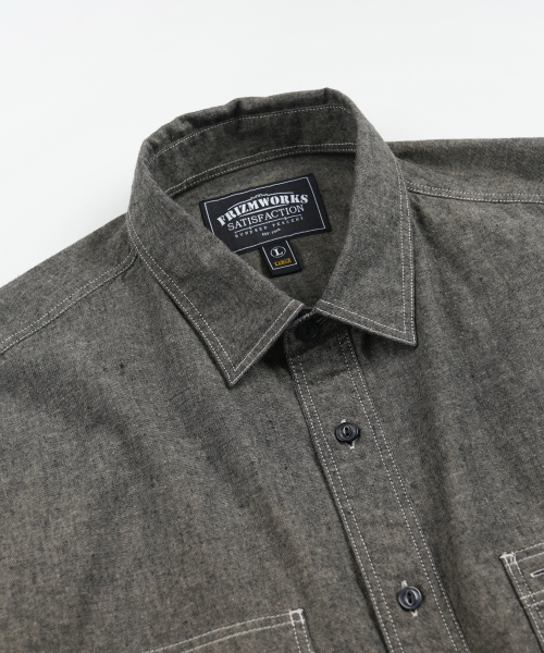 FRIZMWORKS(フリズムワークス)の「CHAMBRAY WORK HALF SHIRT _ BLACK(シャツ/ブラウス・メンズ・その他・MEDIUM/SMALL/LARGE/X-LARGE)」の3枚目の写真