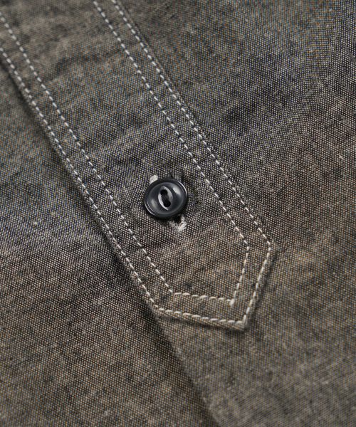 FRIZMWORKS(フリズムワークス)の「CHAMBRAY WORK HALF SHIRT _ BLACK(シャツ/ブラウス・メンズ・その他・MEDIUM/SMALL/LARGE/X-LARGE)」の6枚目の写真