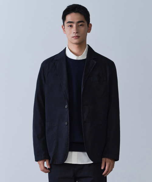 セール】シティワーカーズ CN ガーメントダイ ブレザー [ネイビー